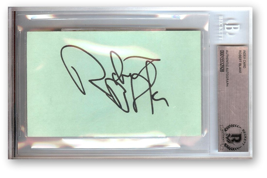 Robert Blake Signed Autographed Index Card Baretta In Cold Blood BAS 2928