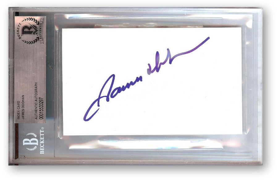James Doohan Signed Autographed Index Card Star Trek Scotty BAS