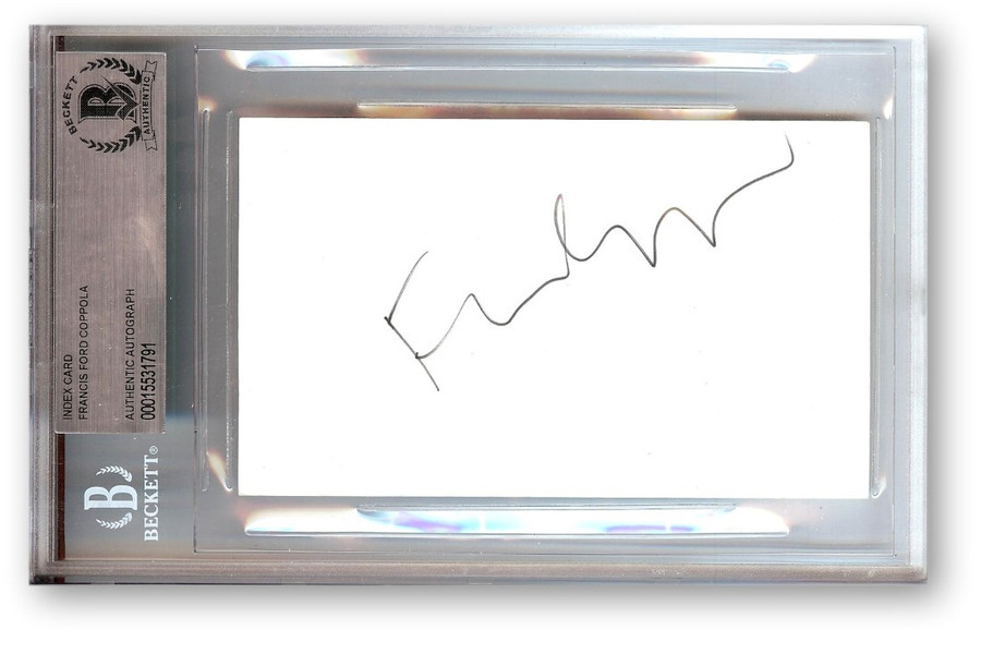 Francis Ford Coppola Signed Autographed Index Card Godfather Director BAS 1791