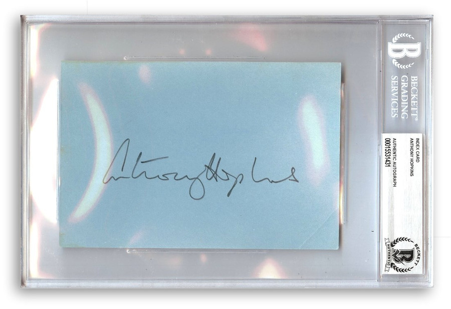 Anthony Hopkins Signed Autographed Index Card Silence of the Lambs BAS 1431