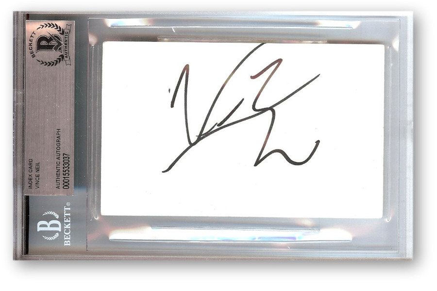 Vince Neil Signed Autographed Index Card Motley Crue Lead Singer