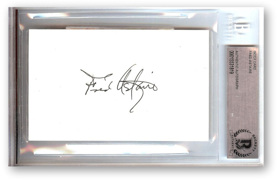 Fred Astaire Signed Autographed Index Card Legendary Hollywood Dancer BAS 1819