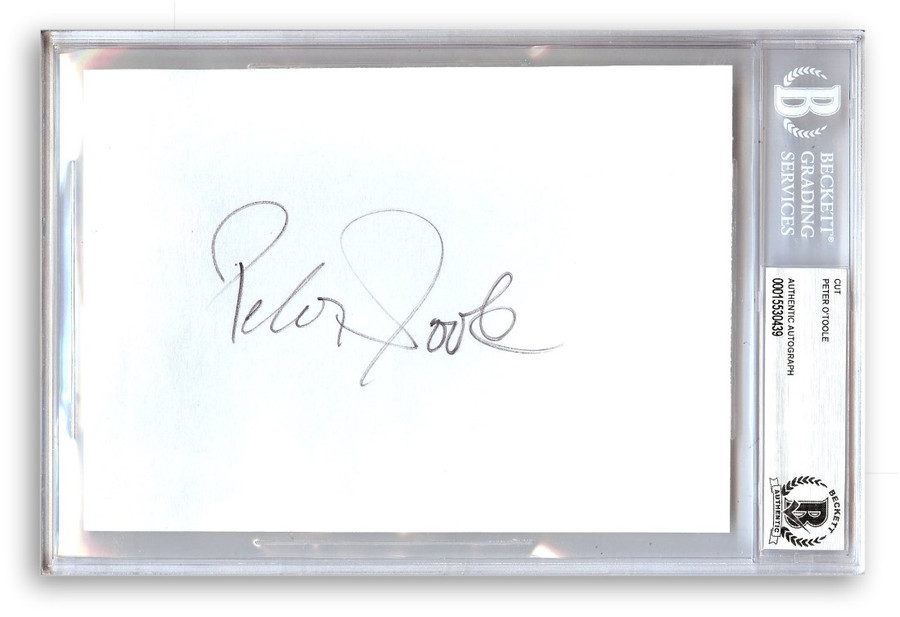 Peter O'Toole Signed Autographed Cut Signature Lawrence of Arabia BAS 0439