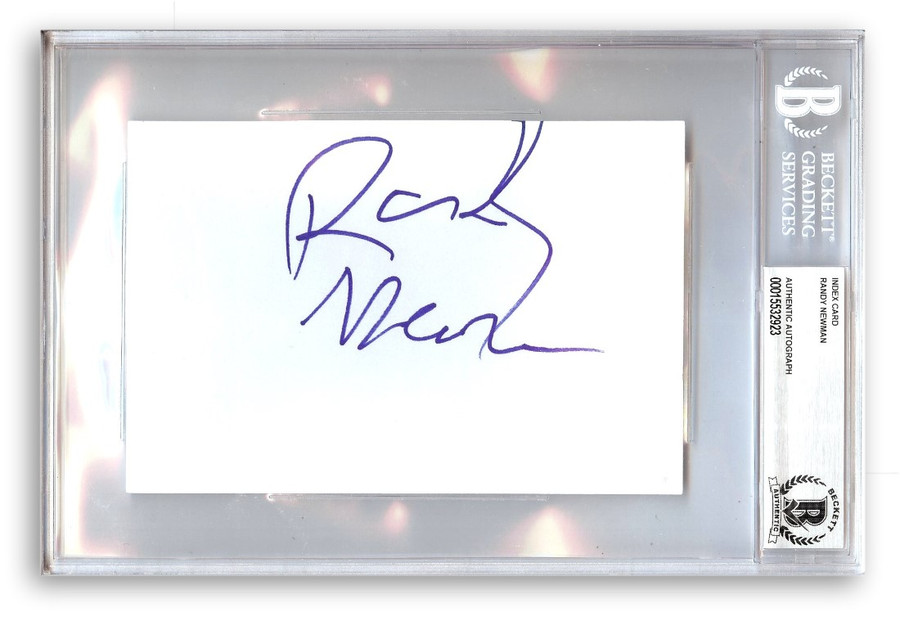 Randy Newman Signed Autographed Index Card Music Movie Composer BAS2923