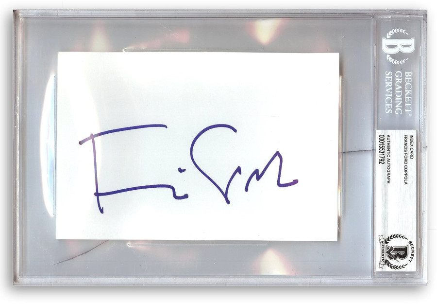 Francis Ford Coppola Signed Autograph Index Card The Godfather Director BAS 1792