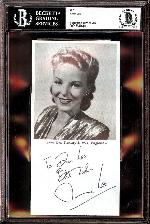 Anna Lee Signed Autographed Magazine Photo The British Bombshell BAS Slabbed