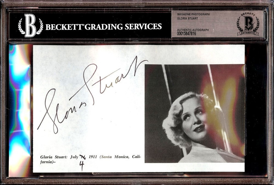 Gloria Stuart Signed Autographed Magazine Photo Titanic Actress BAS Slabbed