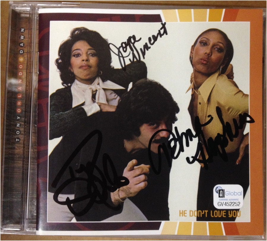 Tony Orlando Signed Autographed CD Cover He Dont Love You + Hopkins GAI 452252