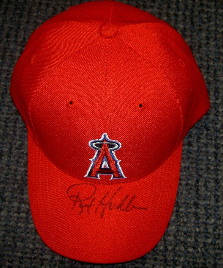 Rex Hudler Signed Autographed MLB Baseball Anaheimangels Full Size Nice Cap Hat