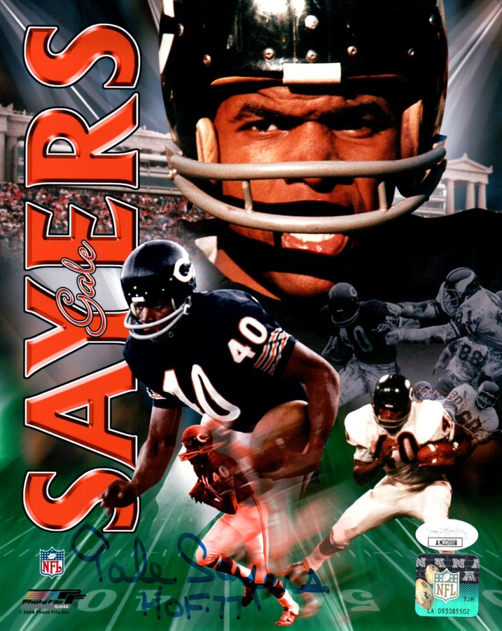 Sayers, Gale Signed Autographed 8X10 Photo Chicago Bears Collage JSA