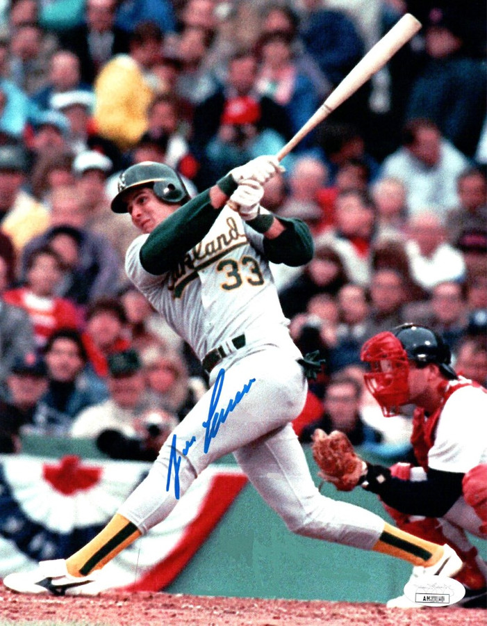 Jose Canseco Signed Autographed 8X10 Photo Oakland A's 1990 ALCS Swing JSA