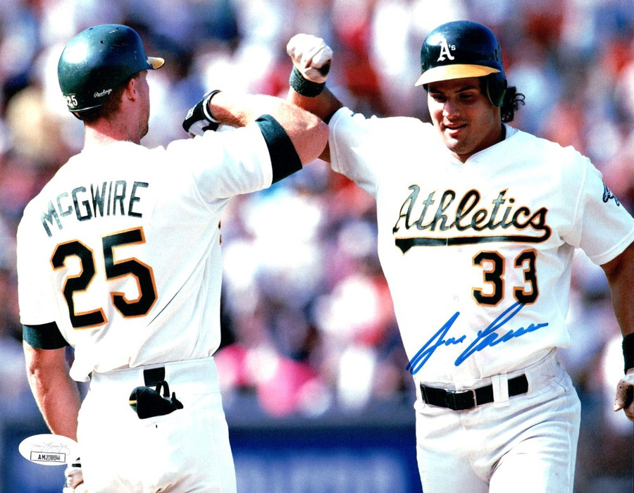 Jose Canseco Signed Autographed 8X10 Photo Oakland A's w/McGwire Bash Bros JSA