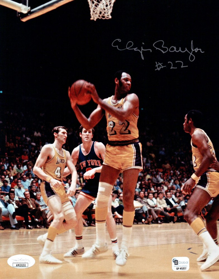 Elgin Baylor Signed Autographed 8X10 Photo Los Angeles Lakers #22 vs Knicks JSA