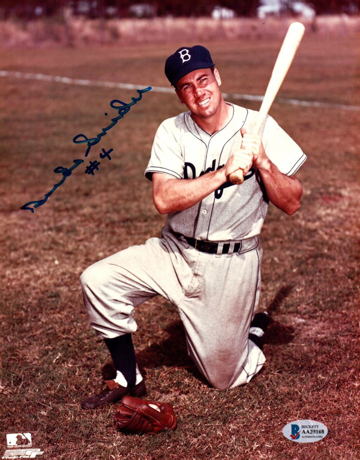 Duke Snider Signed Autographed 8X10 Photo Brooklyn Dodgers Grass Pose "#4" BAS