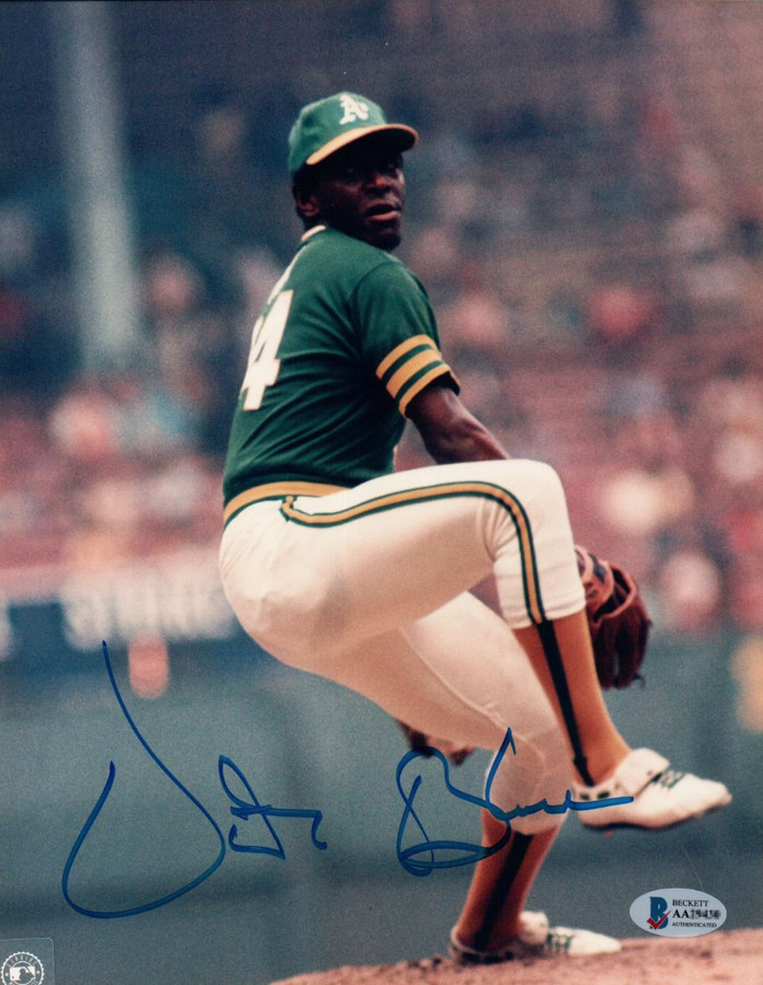 Vida Blue Signed Autographed 8X10 Photo Oakland Athletics Wind-Up BAS