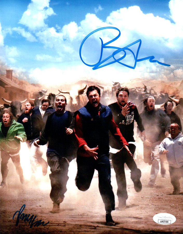 Bam Margera Signed Autographed 8X10 Photo Jackass Running with the Bulls JSA