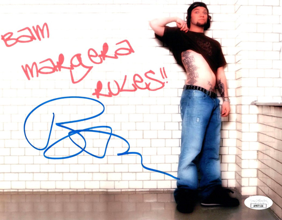 Bam Margera Signed Autographed 8X10 Photo Jackass Bam Rules Graffiti JSA