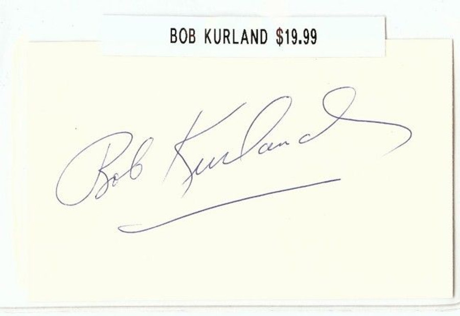 Bob Kurland Signed Index Card Auto Autograph Oklahoma A