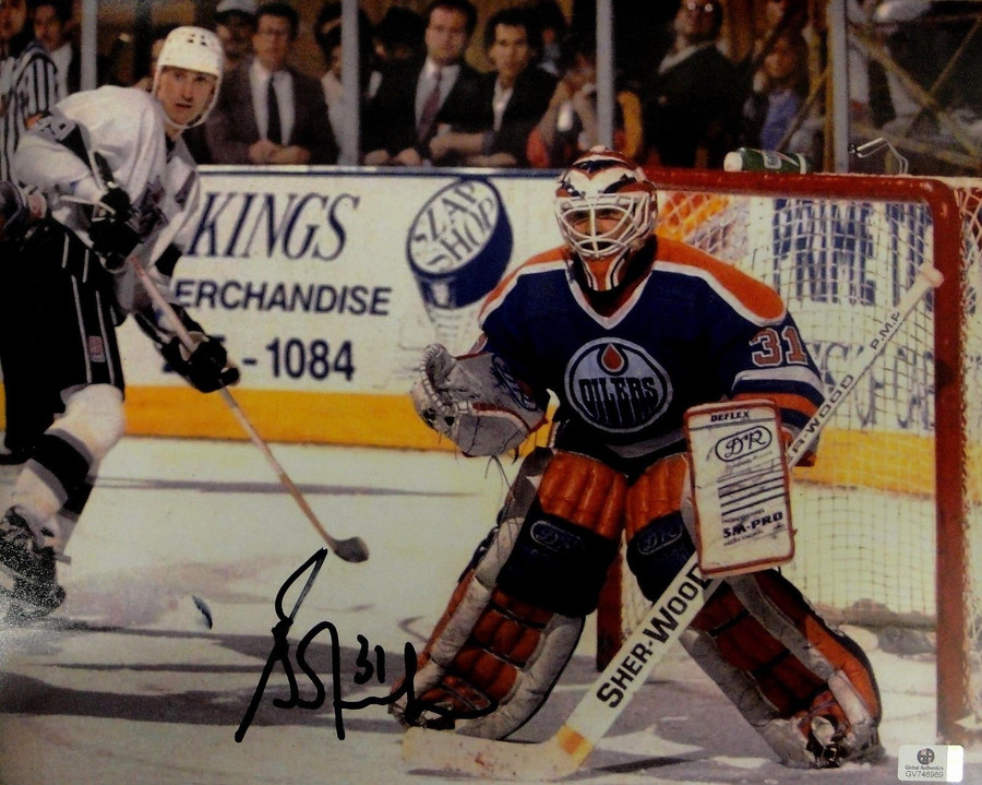 Grant Fuhr Hand Signed Autographed 11x14 Photo VS Wayne Gretzky GA GV746989