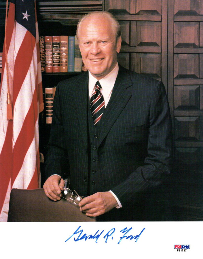 Gerald Ford Signed Autographed 8X10 Photo 28th US President Portrait PSA F21727