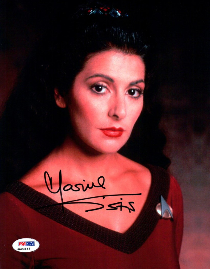 Marina Sirtis Signed Autograph 8X10 Photo Star Trek TNG Deanna Troi PSA 4A23165