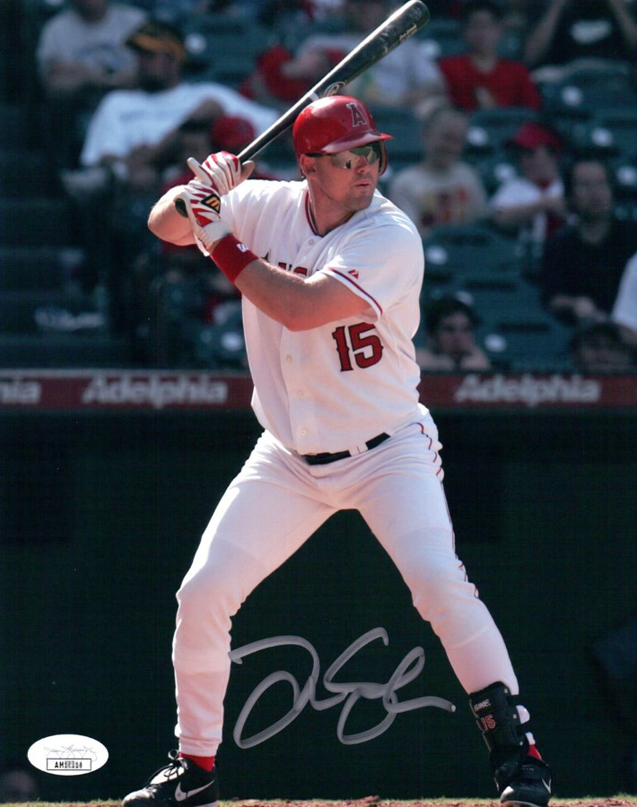 Tim Salmon Signed Autographed 8X10 Photo Angels Sunglasses Batting JSA