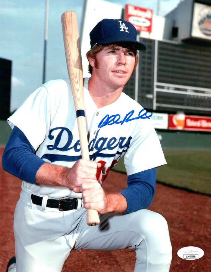 Bill Russell Signed Autographed 8X10 Photo Dodgers Vintage Bat Pose JSA