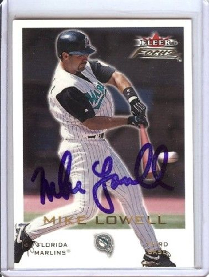Mike Lowell 2001 Fleer Focus Signed Card Auto Autograph