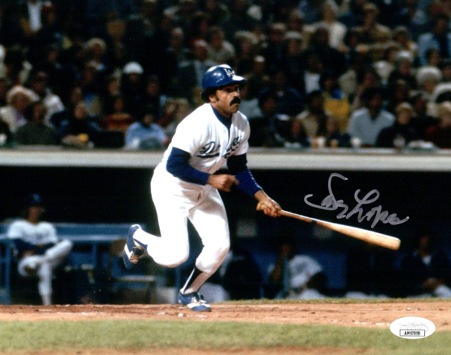 Davey Lopes Signed Autographed 8X10 Photo Los Angeles Dodgers Post Swing JSA