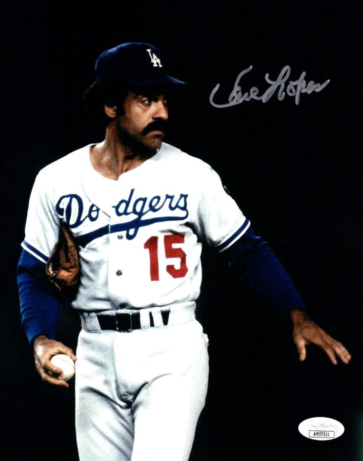 Davey Lopes Signed Autographed 8X10 Photo Los Angeles Dodgers Holding Ball JSA