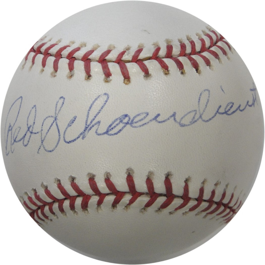 Red Schoendienst  Hand Signed Autographed Major League Baseball Cardinals Tristr