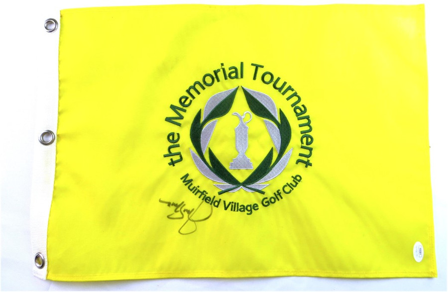 Jack Nicklaus Autographed Golf Pin Flag Muirfield Village Memorial JSA AK83934