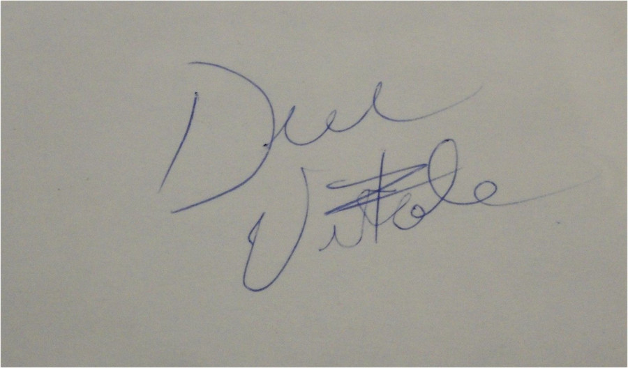 Dick Vitale Hand Signed Autographed 3"x5" Index Card NCAA