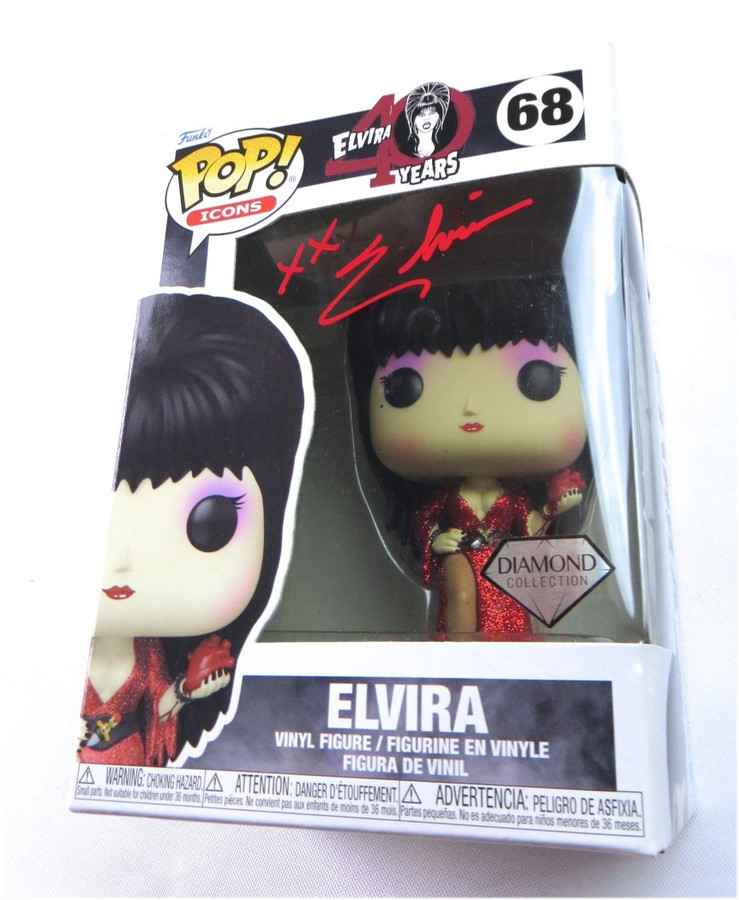 Elvira Signed Autographed Funko POP! 40 Years Diamond Collection JSA AM26472