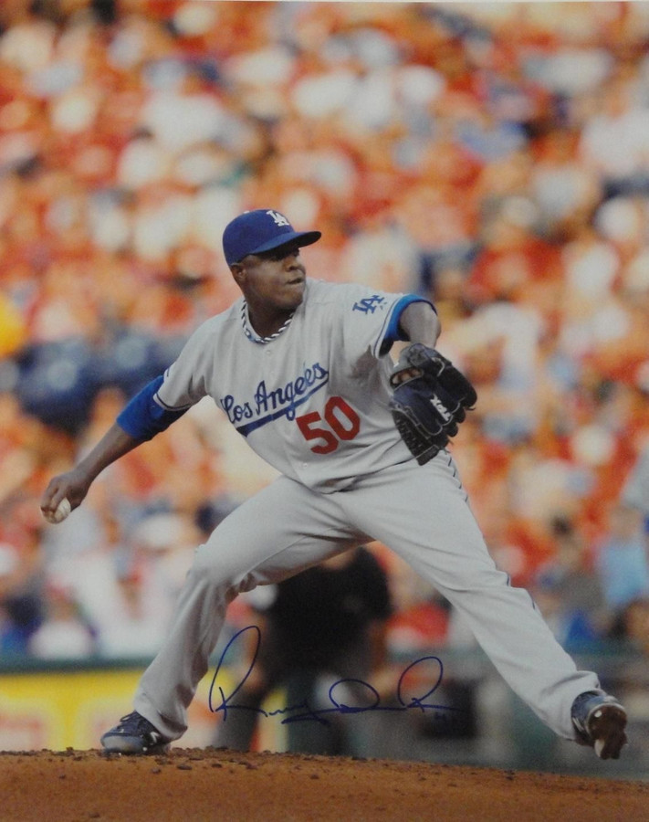 Rubby De La Rosa Hand Signed Autographed 16x20 Los Angeles Dodgers Photo Pitcher