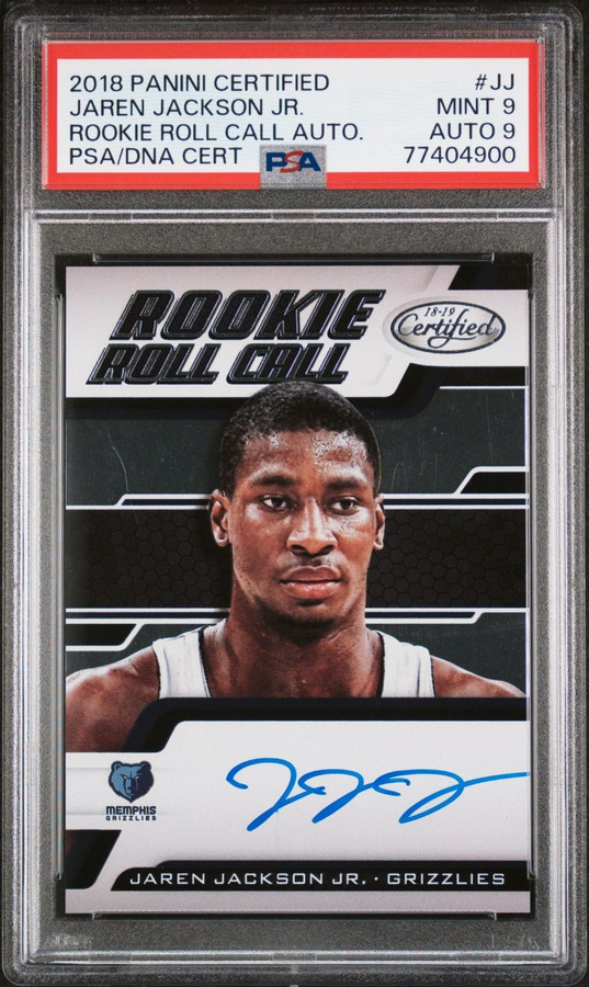 Jaren Jackson Jr 2018 Certified Rookie Roll Call Autograph PSA 9 / 9 RC #RRC-JJ