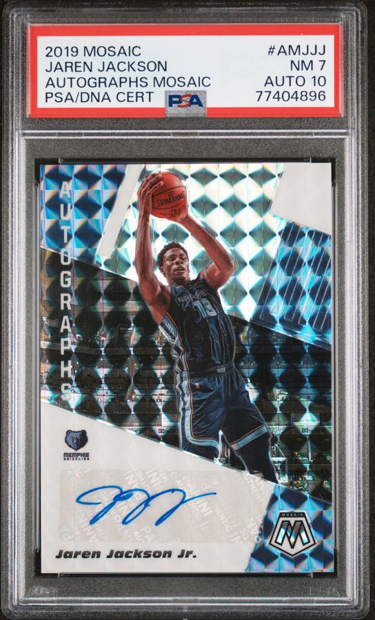 Jaren Jackson 2019 Panini Mosaic Rookie Autographs PSA 7 / 10 Grizzlie RC #AMJJJ