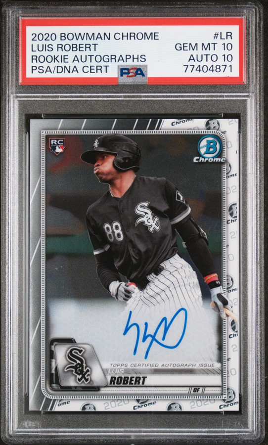 Luis Robert 2020 Bowman Chrome Rookie Autograph PSA 10 / 10 White Sox RC #LR