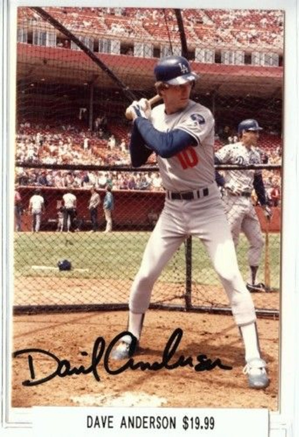 Dave Anderson Signed 4 X 6 Photo Auto Autograph Dodgers