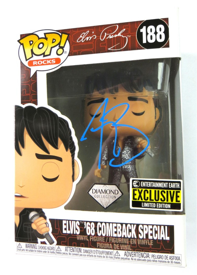 Austin Butler Autographed Funko POP! Elvis Presley '68 Comeback BAS BJ016406