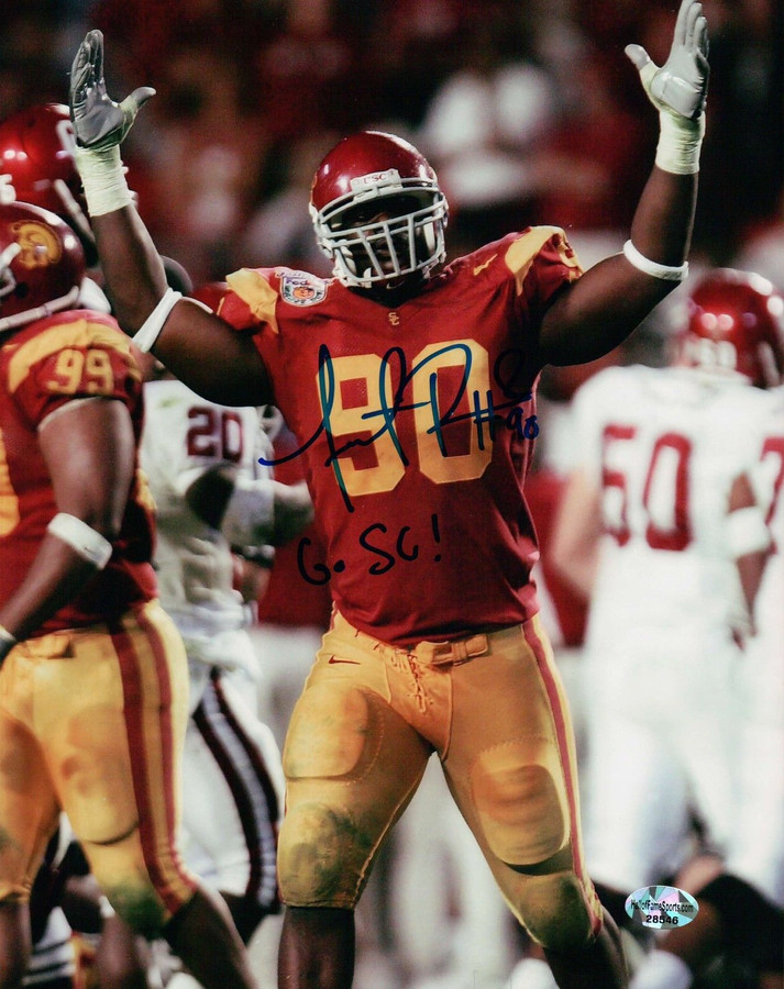Frostee Rucker Signed 8X10 Photo Autograph "#90 Go SC!" USC Hands Air Auto w/COA