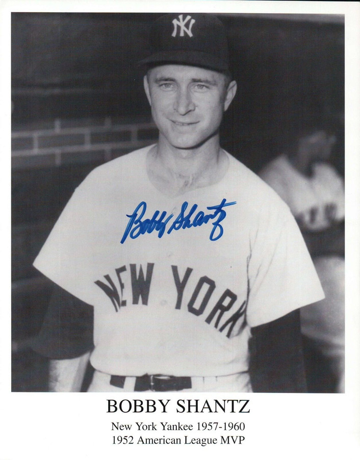 Bobby Shantz Signed 8X10 Photo Autograph New York Yankees Team Issue Auto w/COA