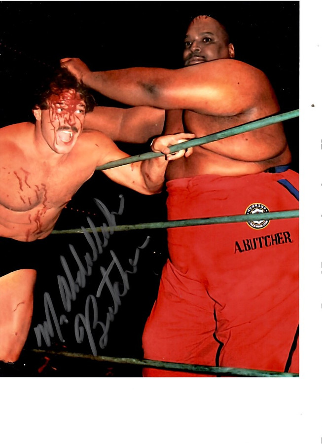 Abdullah The Butcher Signed Autographed 8X10 Photo Pro Wrestler WWE W/ COA E