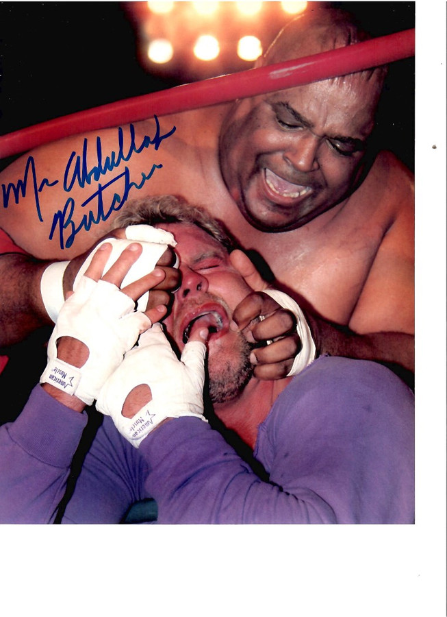 Abdullah The Butcher Signed Autographed 8X10 Photo Pro Wrestler WWE W/ COA F