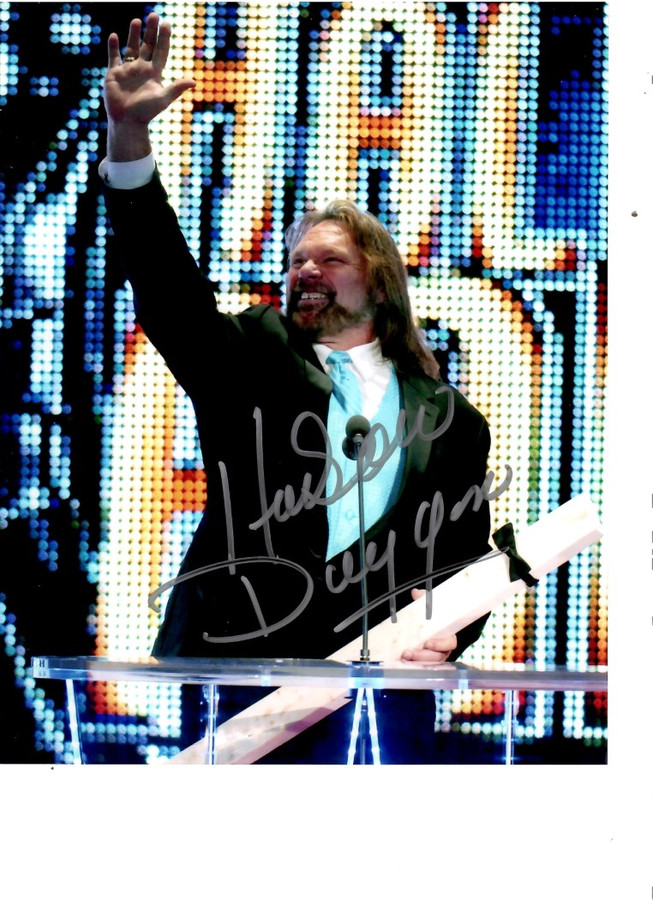 Hacksaw Jim Duggan Signed Autographed 8X10 Photo Hall of Fame Speech W/ COA