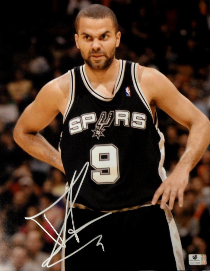 Tony Parker Hand Signed Autograph 11x14 Jumbo Photo San Antonio Spurs GA719948