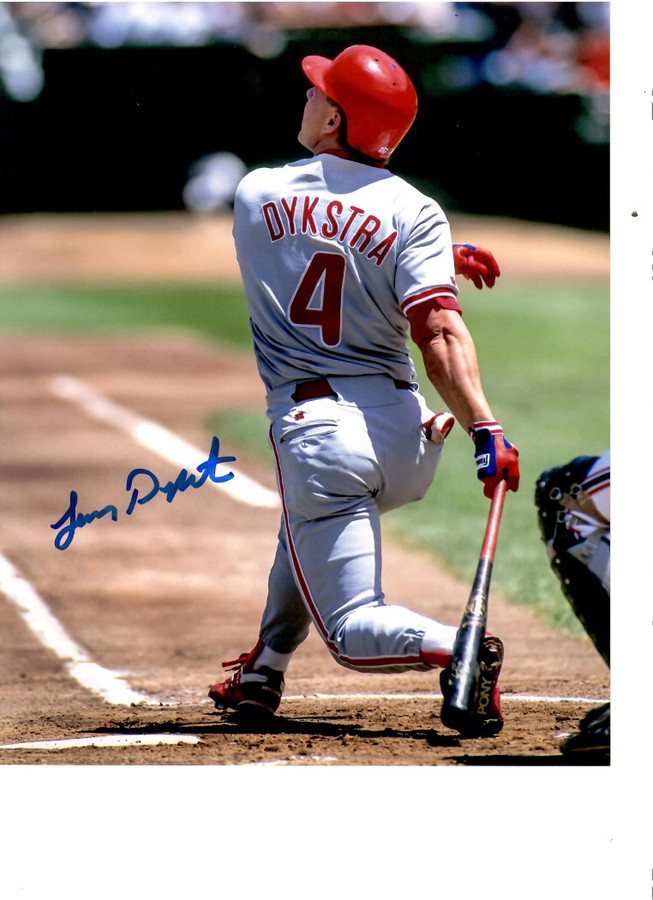 Lenny Dykstra Signed Autographed 8X10 Photo Pro MLB Player W/ COA D