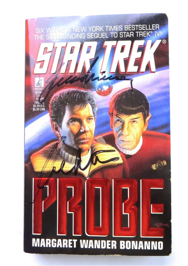 Leonard Nimoy William Shatner Dual Autographed Book Star Trek Probe BAS BA89893