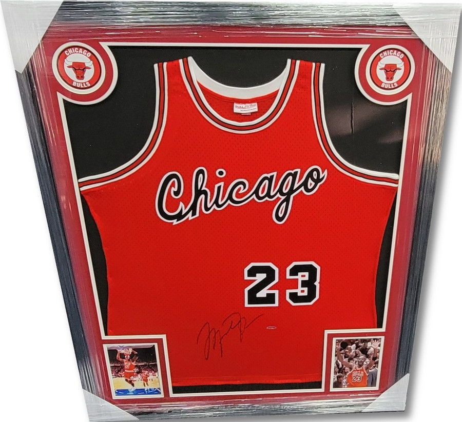 Michael Jordan Signed Autographed 35x43 Framed Rookie Jersey Chicago Bulls UDA