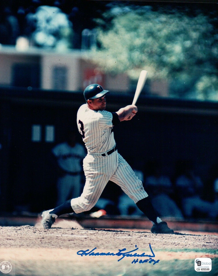 Harmon Killebrew Signed 8X10 Photograph "HOF 84" Autograph Twins Swing GAI COA